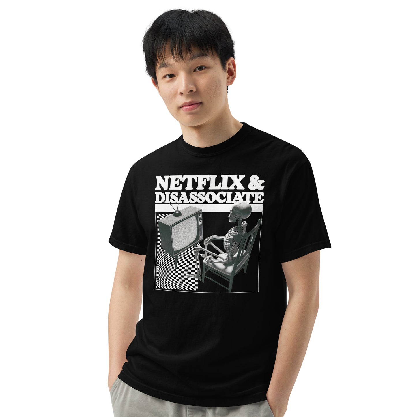 NETFLIX AND CHILL DOUBLE SIDED - HEAVYWEIGHT TEE